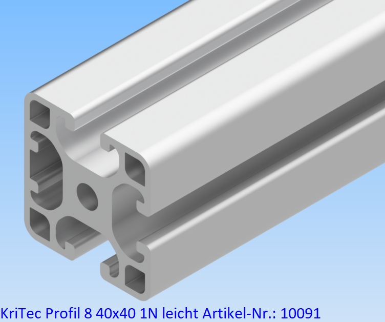 KriTec Profil 8 40x40 1N leicht
