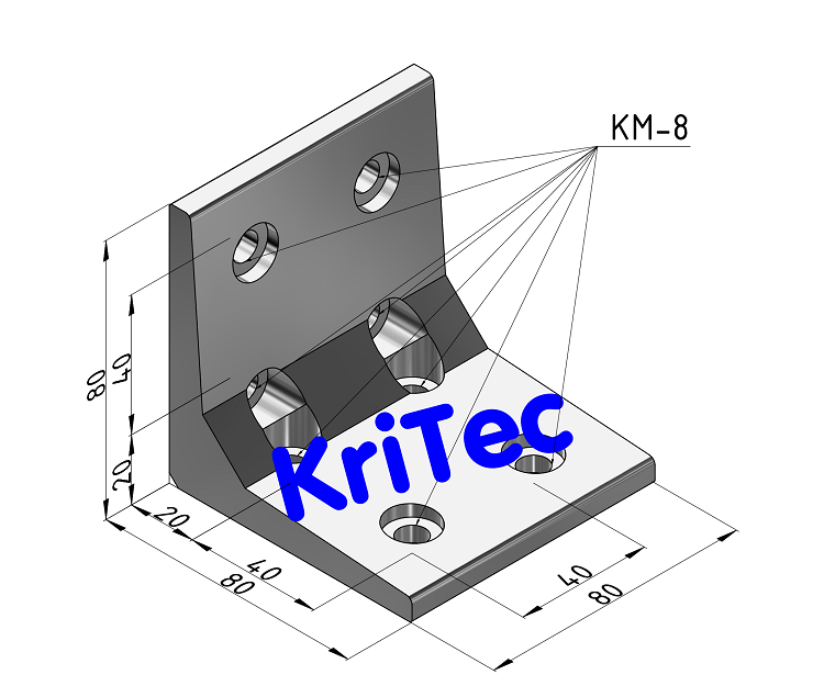 KriTec Winkel 8 80x80x80