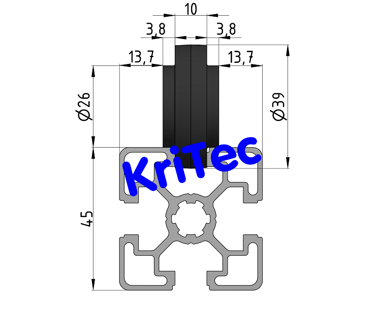KriTec Rolle 10 PA Ø39