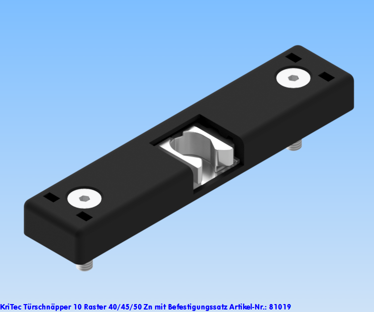 KriTec Türschnäpper 10 Raster 40/45/50 Zn mit Befestigungssatz