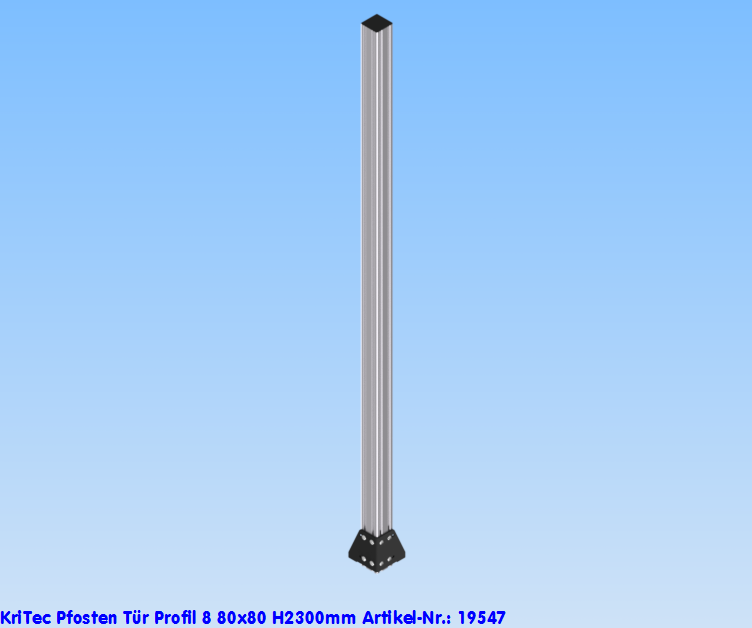 KriTec Pfosten Tür Profil 8 80x80 H2.300mm