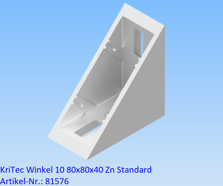 KriTec Winkel 10 80x80x40 Zn Standard