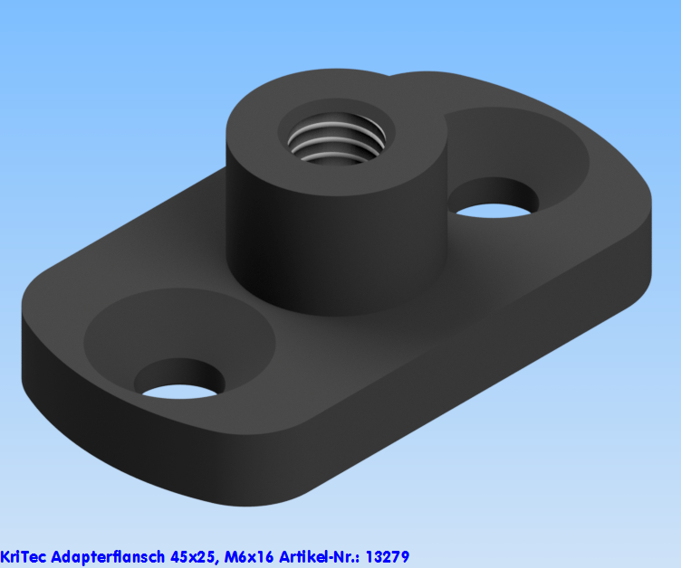 KriTec Adapterflansch 45x25, M6x16