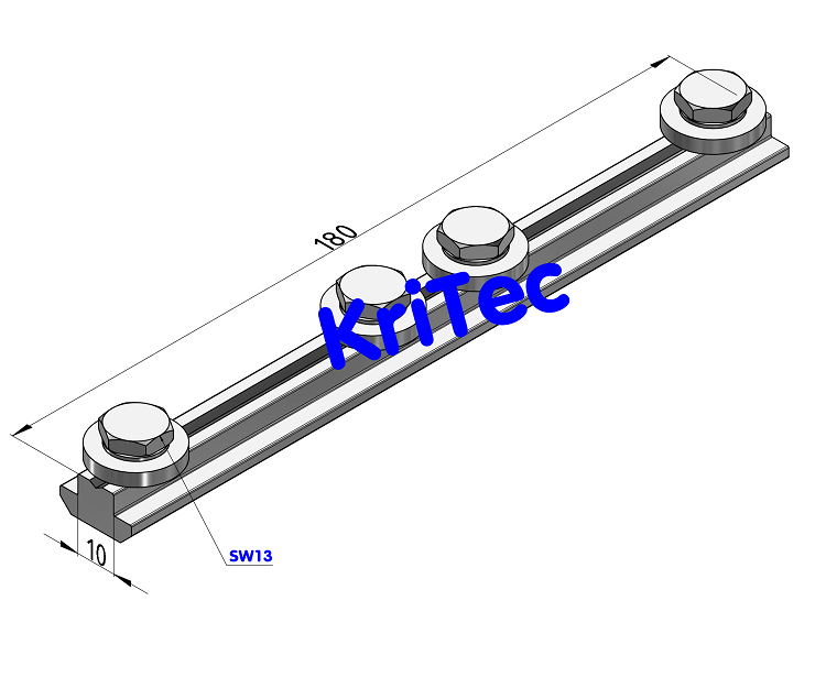 KriTec Profilverbinder PV10/40 L=180-M8