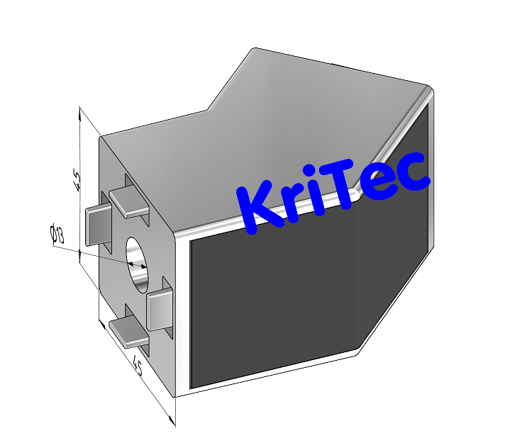 KriTec Profilverbindungsblock 10 45x45-45°