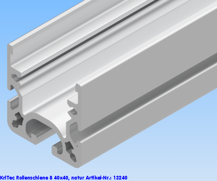 KriTec Rollenschiene 8 40x40, natur