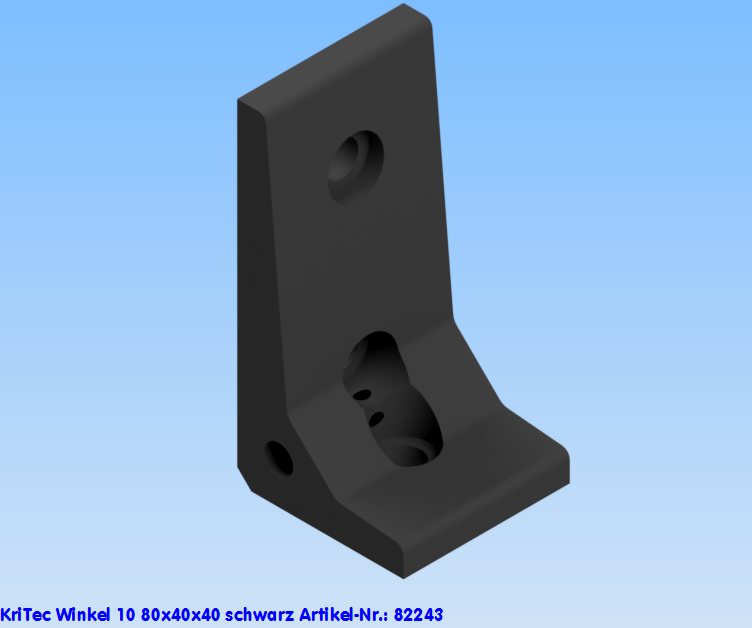 KriTec Winkel 10 80x40x40 schwarz