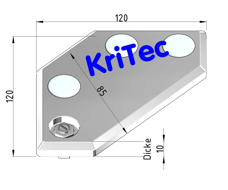 KriTec Automatik-Laschensatz 8 120x120 Al