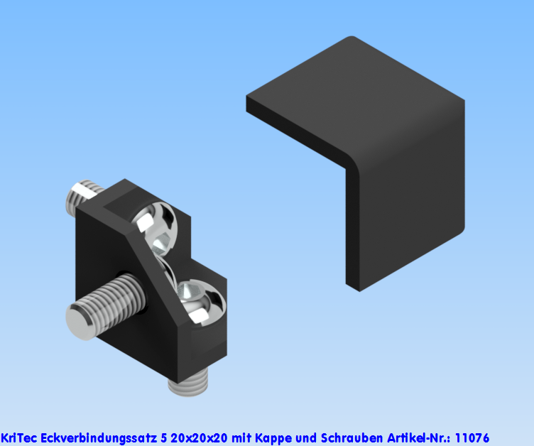 KriTec Eckverbindungssatz 5 20x20x20