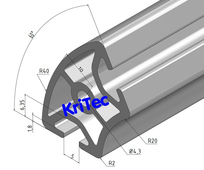 KriTec Profil 5 R20/40-60°