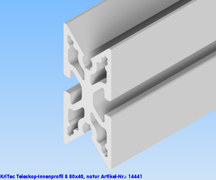 KriTec Teleskop-Innenprofil 8 80x40, natur