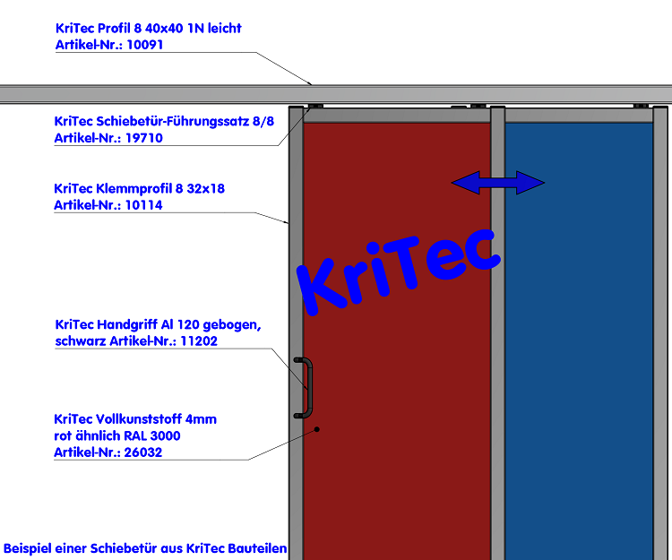 KriTec Schiebetüren-Führungssatz 8/8