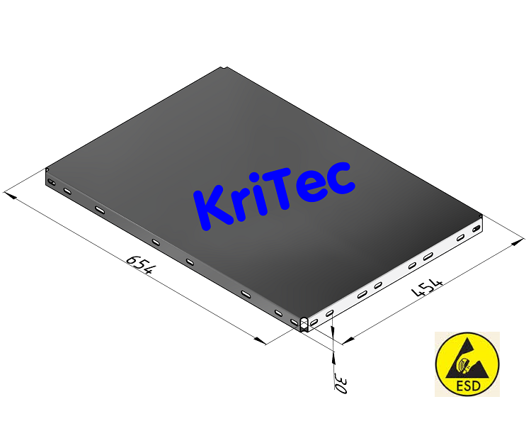 KriTec Regalboden VA 6x4 Edelstahl, ESD