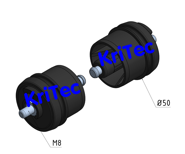 KriTec Transportrolle TR50, Lagersatz
