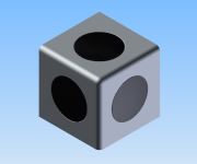 KriTec Würfelverbindungssatz 10 45x45x45 ECK 3D, Abdeckkappe schwarz