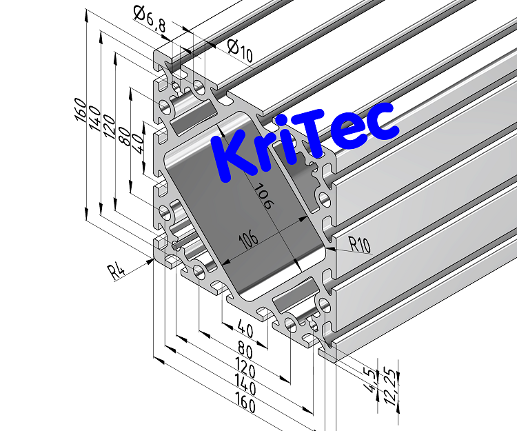 KriTec Profil 8 160x160 schwer