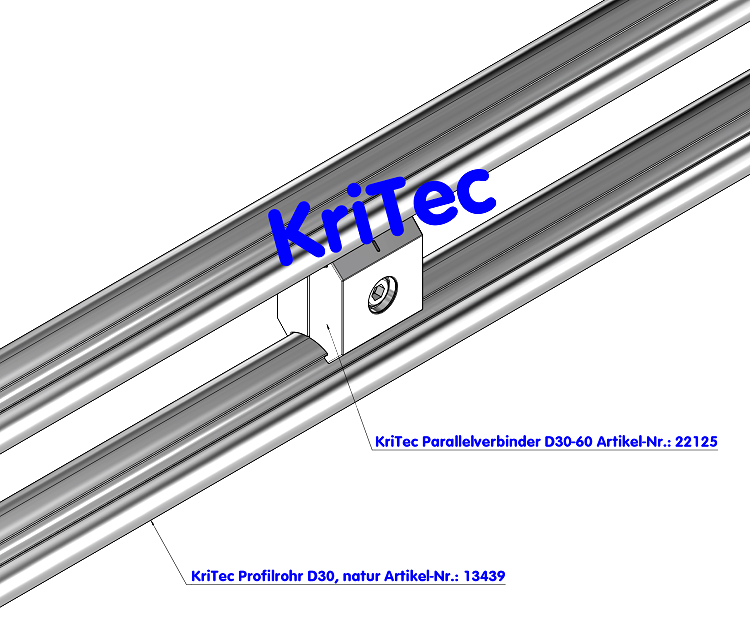 KriTec Profilrohr D30, natur