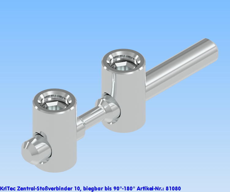 KriTec Zentral-Stoßverbinder 10, biegbar 90° bis 180°