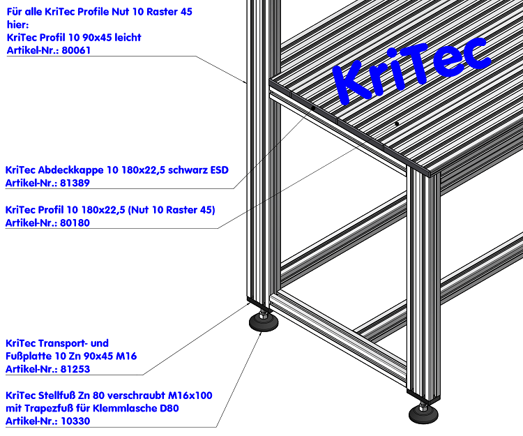 KriTec Profil 10 180x22,5