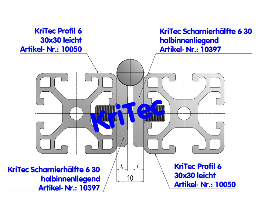 KriTec Profil 6 30x30 leicht