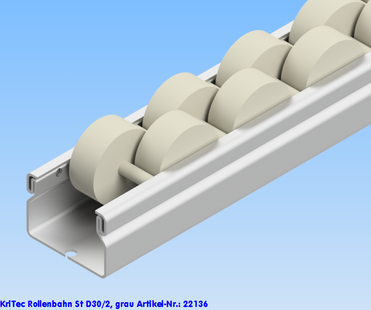 KriTec Rollenbahn St D30/2, grau