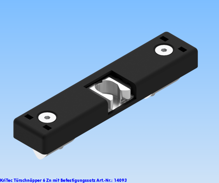 KriTec Türschnäpper 6 Raster 30 Zn mit Befestigungssatz