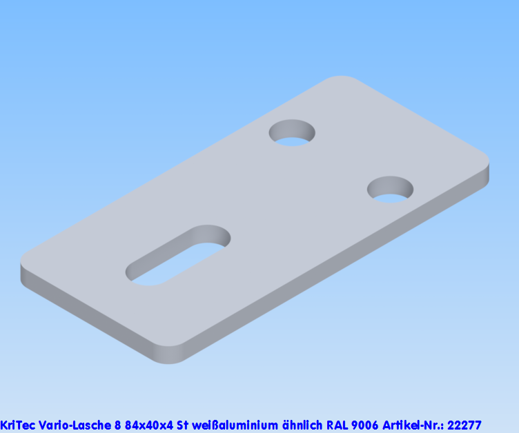 KriTec Vario-Lasche 8 84x40x4 St weißaluminium ähnl. RAL 9006