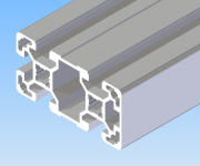 KriTec Profil 10 80x40 1N leicht (1 Nut geschlossen, 5 Nuten offen)