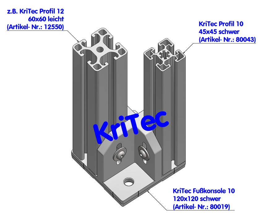 KriTec Profil 10 45x45 schwer