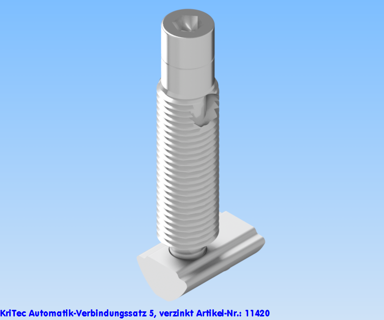KriTec Automatik-Verbindungssatz 5 Stahl, verzinkt