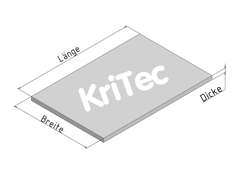 KriTec Polycarbonat PC, grau, beidseitig UV-Schutz