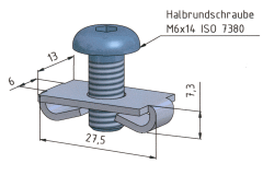 KriTec Standardverbindungssatz 6 Raster 30 verzinkt