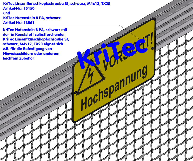 KriTec Nutenstein 8 PA, schwarz