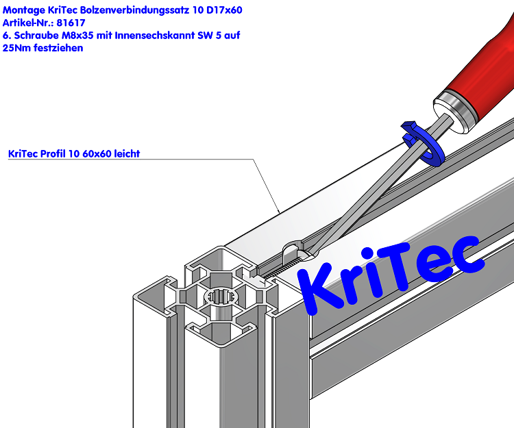 KriTec Bolzenverbindungssatz 10 D17x60
