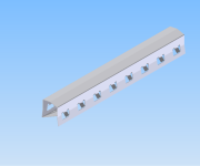 KriTec Klemmfeder 8 Raster 40 Edelstahl, rostfrei