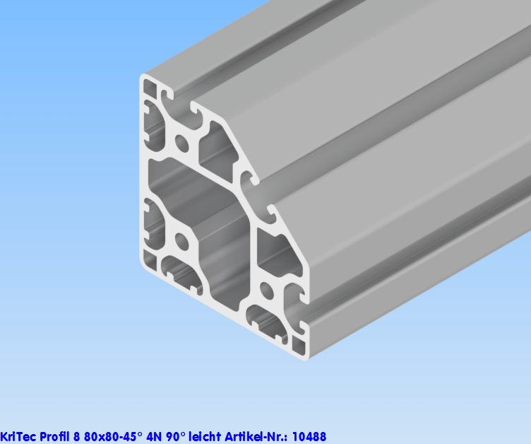 KriTec Profil 8 80x80-45° 4N 90° leicht