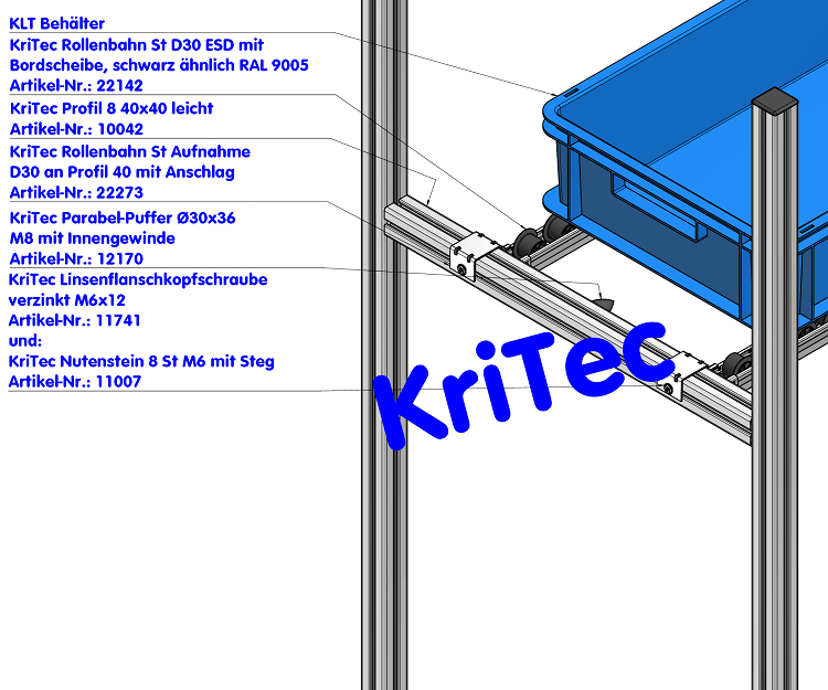 KriTec Parabel-Puffer Ø30x36 M8 mit Innengewinde