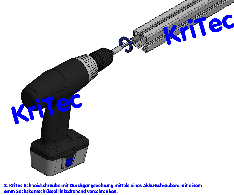 KriTec Automatik-Stoßverbindungssatz 8, verzinkt