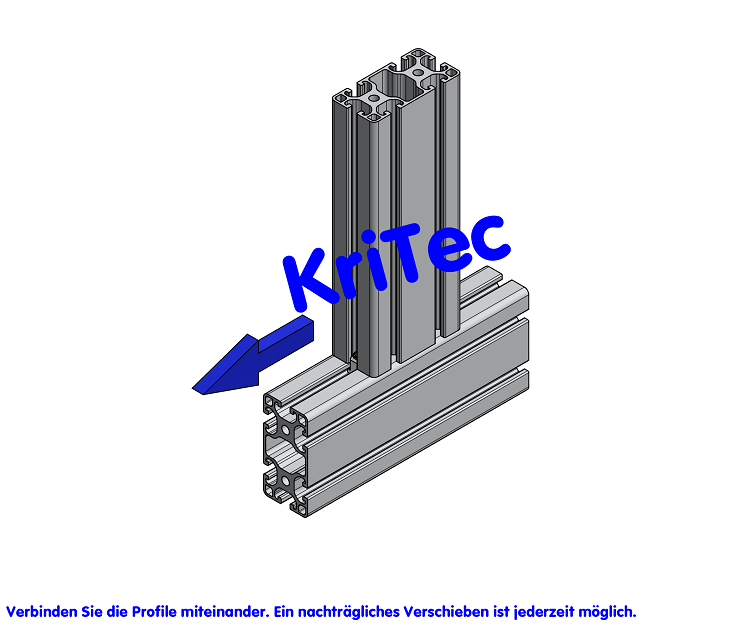 KriTec Druckverbinder 8 Raster 40 einseitig, selbstschneidend