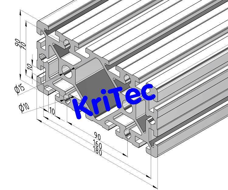 KriTec Profil 10 180x90 schwer