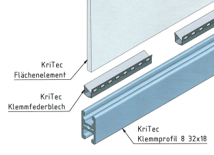 KriTec Klemmprofil 8 32x18