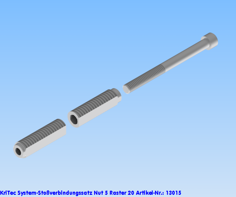 KriTec System-Stoßverbindungssatz Nut 5 Raster 20