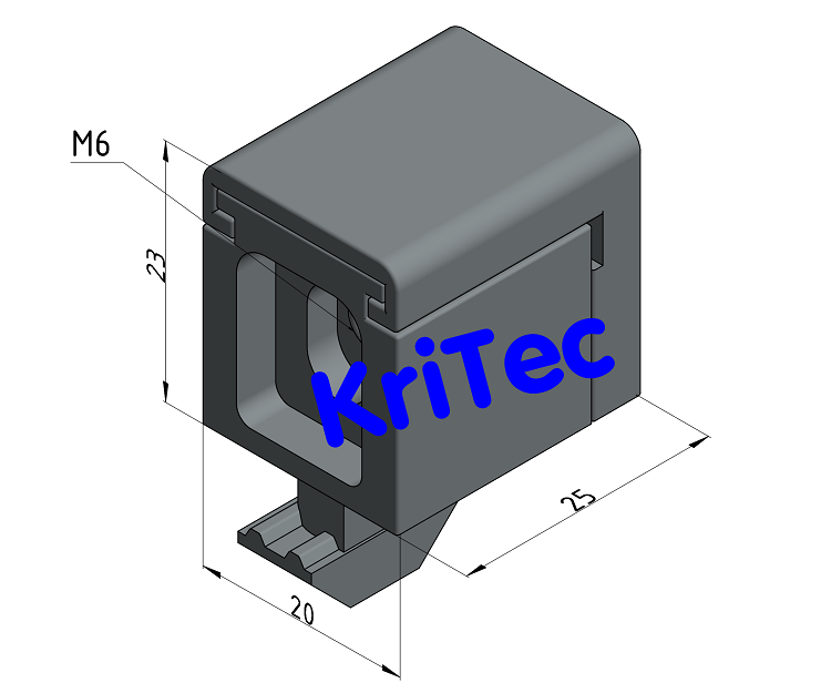 KriTec Multiblock 8 Raster 40 PA, grau