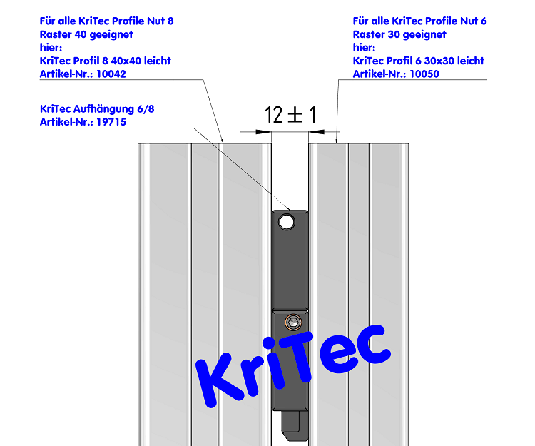 KriTec Aufhängung 6/8