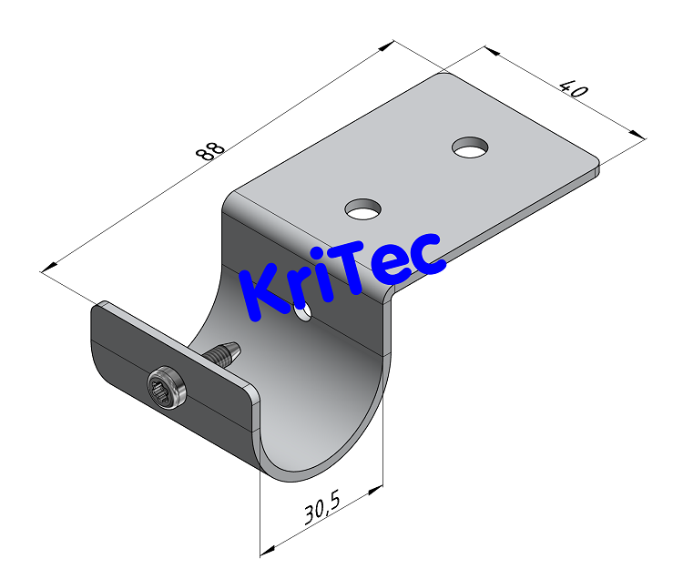 KriTec Tischplatteneinhängung Lasche D30
