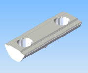 KriTec Doppelnutenstein 8 St 2x Gewinde M8 mit Steg, L=40mm für Scharnier 8 40 Zn