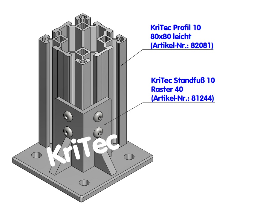 KriTec Profil 10 80x80 leicht