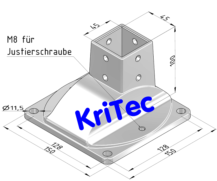 KriTec Pfostenkonsole 10 45x45