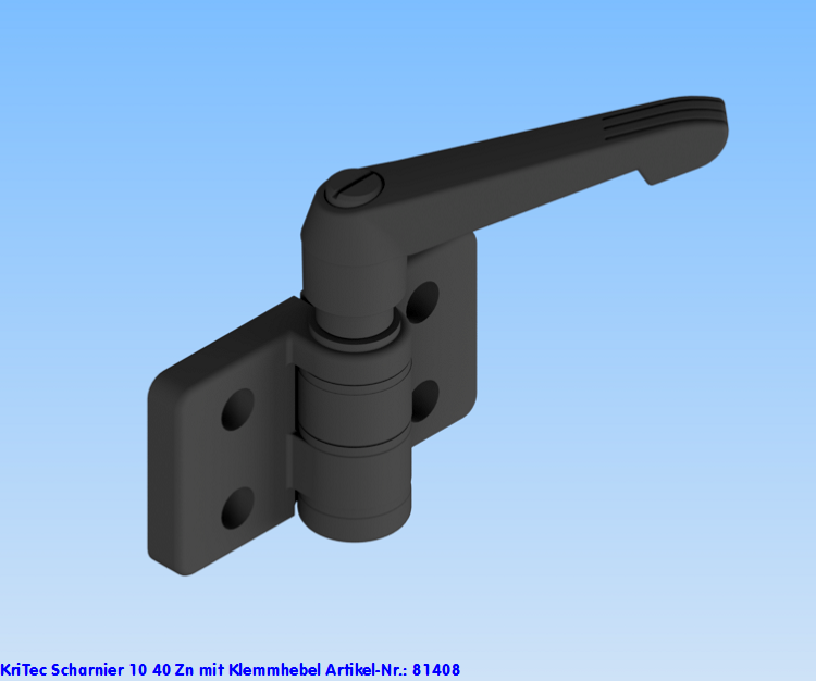 KriTec Scharnier 10 40 Zn mit Klemmhebel