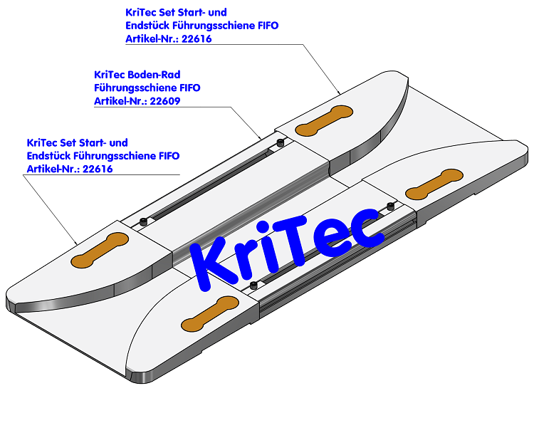 KriTec Boden-Rad-Führungsschiene FIFO